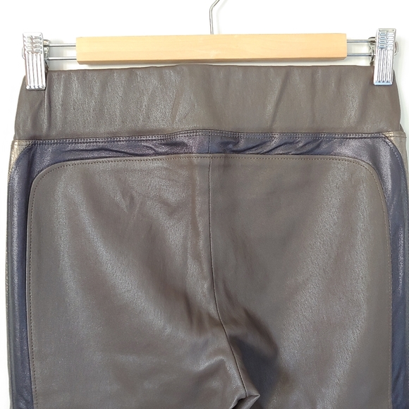 Brunello Cucinelli Leather Pants Side Stripe Espresso Green Size 2 - Picture 9 of 16